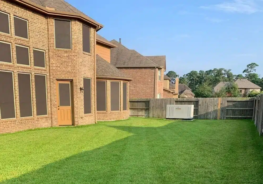Lawn care summerwood open, green and inviting backyard